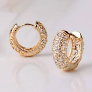 bardzo efektowne i eleganskie kolczyki ze stali nierdzwnej z dodatkiem duzej ilosci cyrkoni lsnij jak diament 4