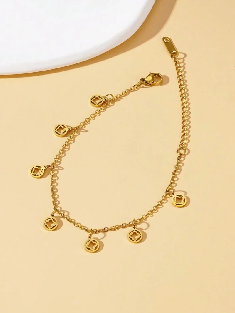 bransoletka stal nierdzewna regulowane napiecie kolor zloty 1